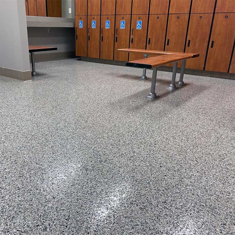 Restrooms & Locker Rooms Floor Coating Services Restrooms & Locker Rooms Floor Coating Services
