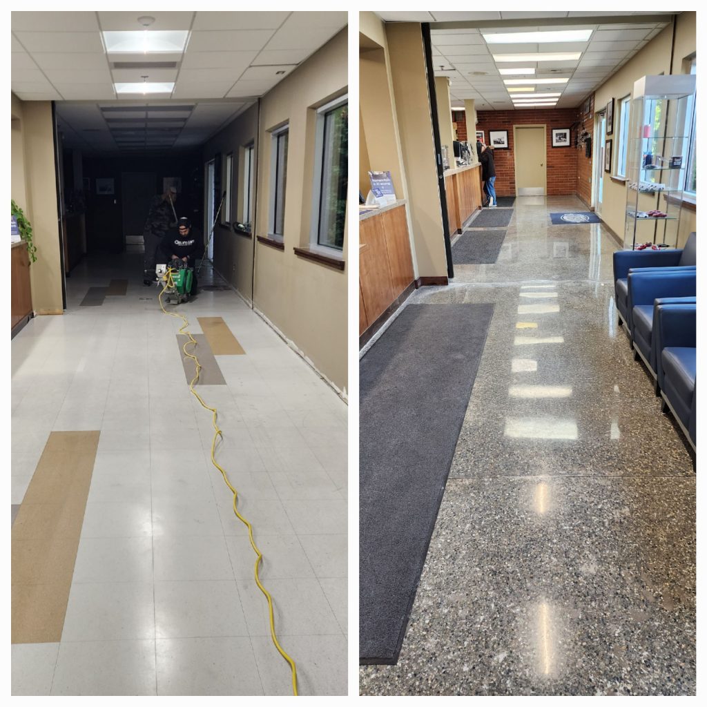 Polished Concrete Before & After Concrete Coating vs. Polished Concrete: What is the Difference?